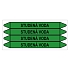 Značení potrubí, studená voda,4 ks, 250 × 26 mm